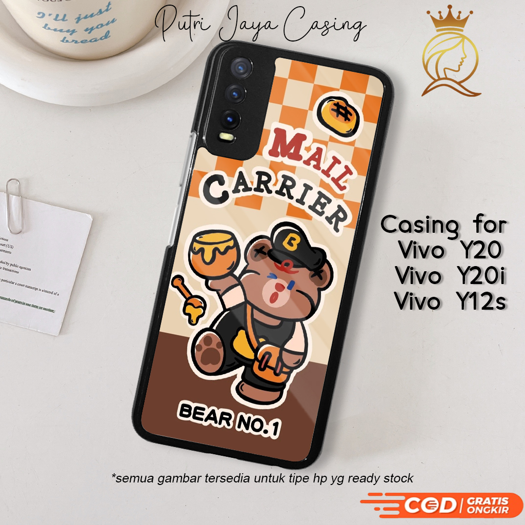 Case Hp Vivo Y20 Y20i Y12s Casing Vivo Y20 Y20i  Y12s Motif ANIMEBEAR 04 Casing Terbaru Case Karakte