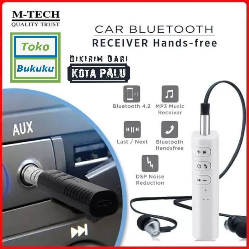 Bluetooth Wireless Audio Music Receiver Aux 3.5mm M-Tech LV-B09