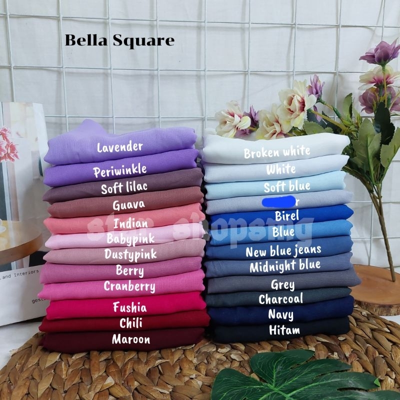 Bella square Part 2 | Daily hijab | Polycotton Segiempat Bella