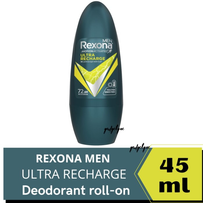 deodorant Rexona roll on deodorant antiperspirant Rexona men ultra recharge 45 ml deodorant pria rek