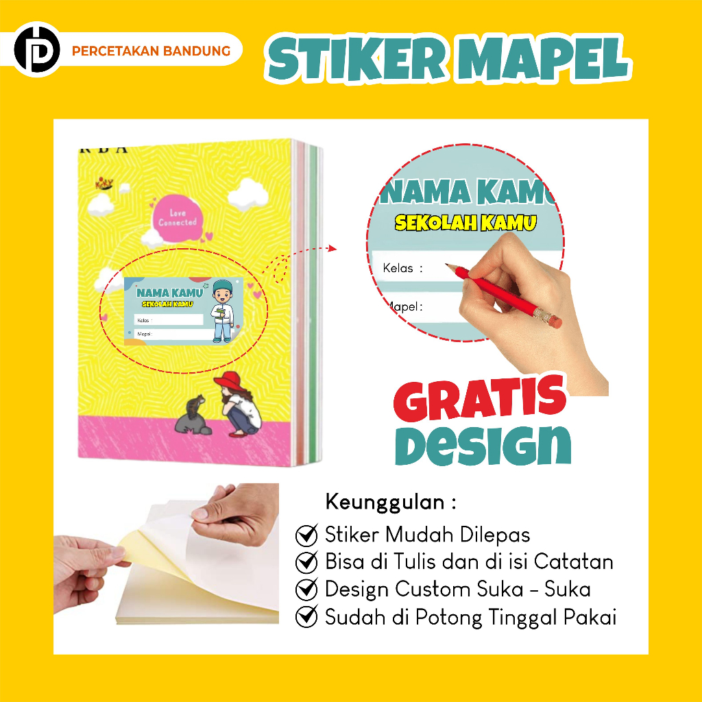 

Stiker Label Buku Pelajaran Custom GRATIS DESIGN