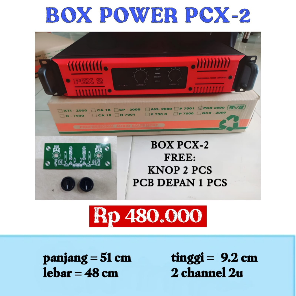 BOX POWER AMPLIFIER PCX-2 2u box power 2 u PCX2000 PCX - 2