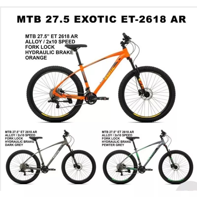 Sepeda MTB 27,5 Exotic ET-2618 AM, sepeda gunung
