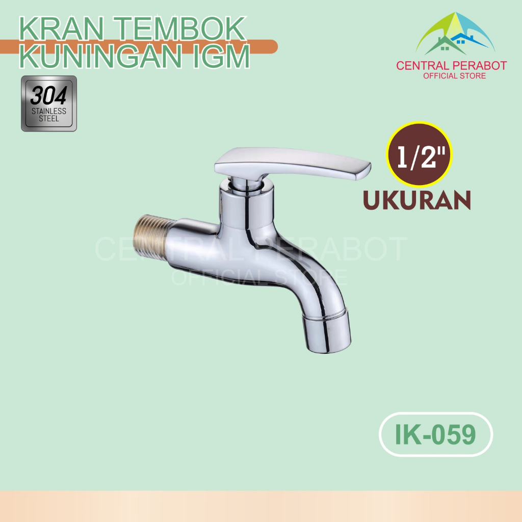 IGM IK-059 Keran Air Kran tembok kuningan