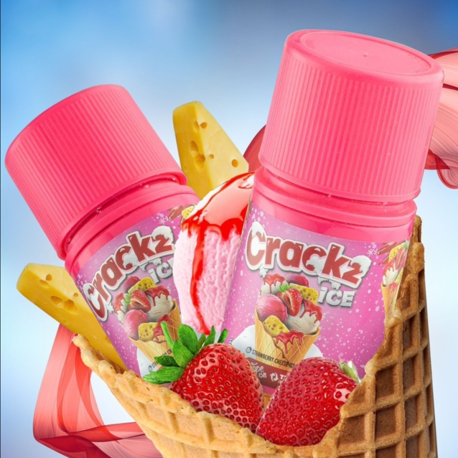 Crackz Ice V1 Strawberry Cheese Ice Cream 60ML by Tetra x Vape On