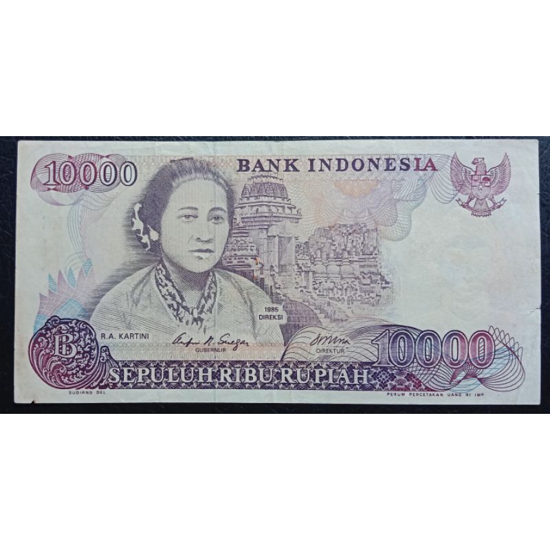 UANGKUNO 10.000 RUPIAH RA. KARTINI THN 1985