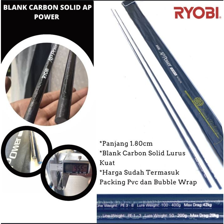 Blank Carbon Solid Ryobi Ap Power Custome Rod Builder Premium