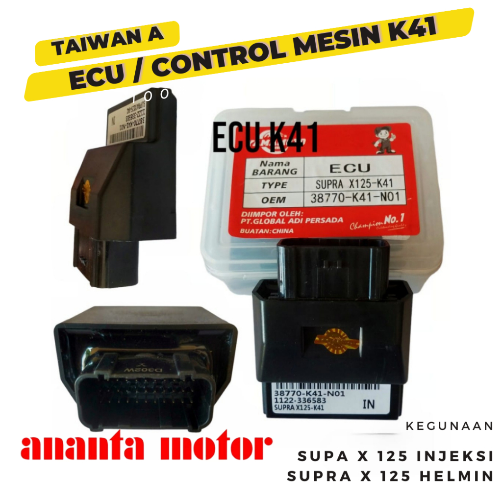 ECU ECM SUPRA X 125 HELM IN ECCU CONTROL MESIN SUPRA X 125 INJEKSI STD ORIGINAL