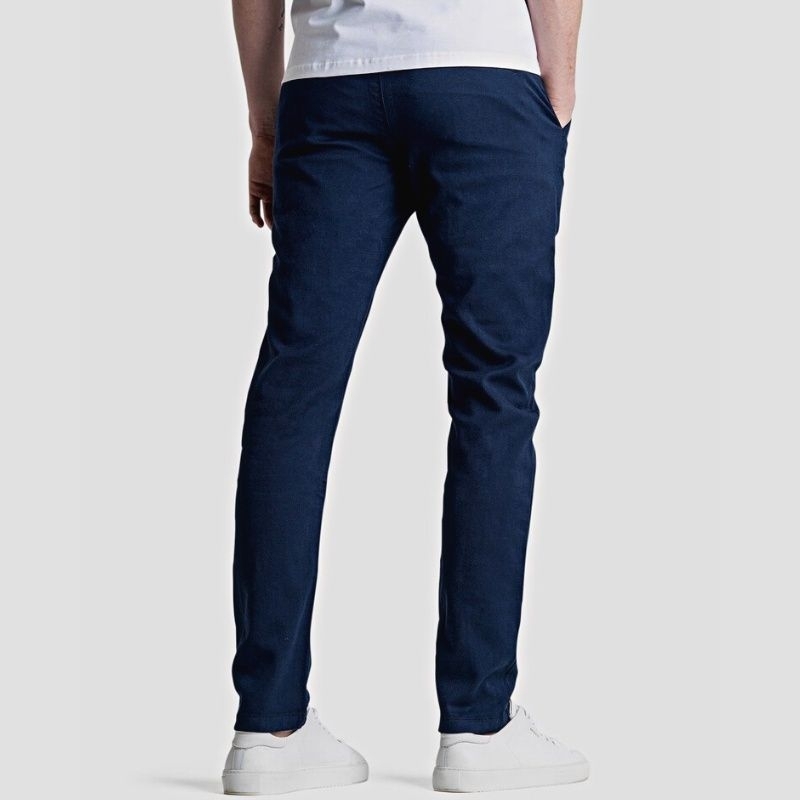 Celana Chino Panjang Pria Slimfit Navy Premium Bahan Melar