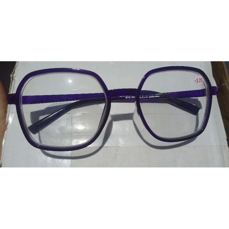 KACAMATA LENSA MINUS WARNA UNGU