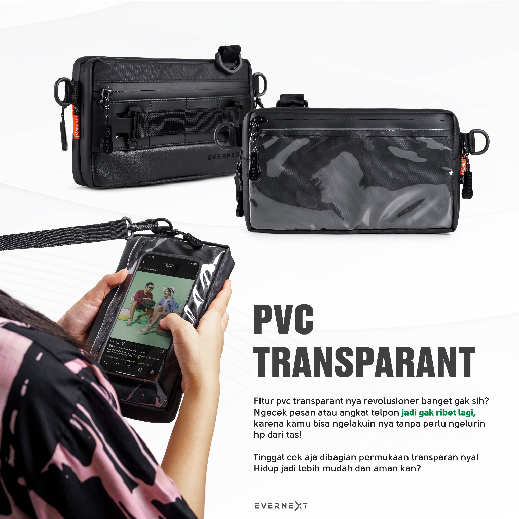 Tas Selempang Pria Waterproof Sling Bag Cowok Trendi Casual Hangout Travelling Anti Air Premium UE108