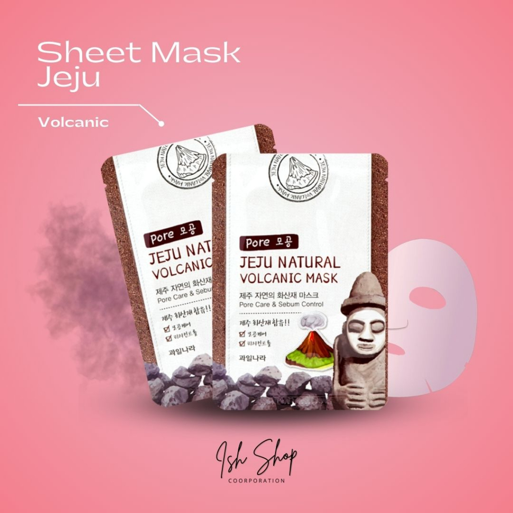 Masker Wajah Jeju Natural Sheet Mask VOLCANIC ASH