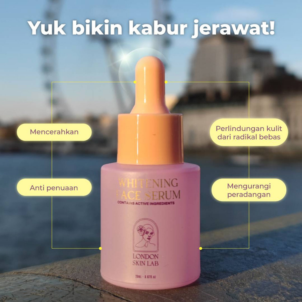 Serum Wajah Glowing Brightening - London Skin Lab Skincare Whitening Serum 20ml (BPOM)