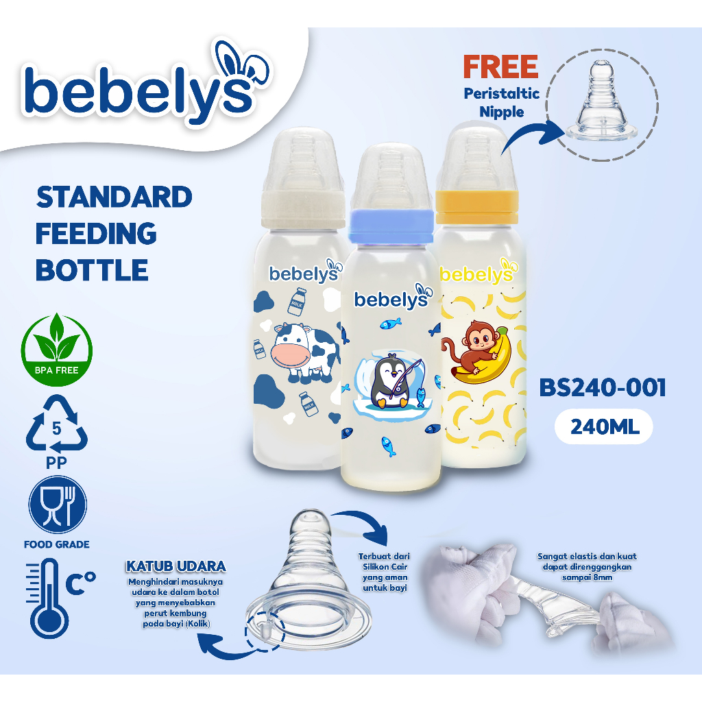 Bebelys Botol Susu Standard Botol Susu Bebelys slimneck BS