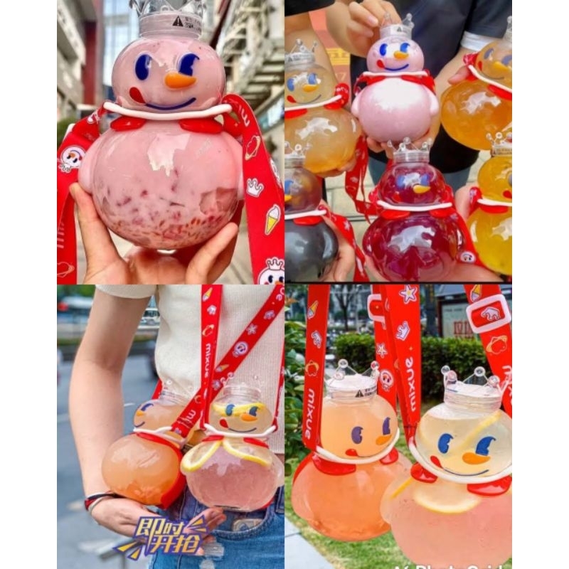 BOTOL MINUM MIXUE 700ML / TUMBLR MIXUE SNOW