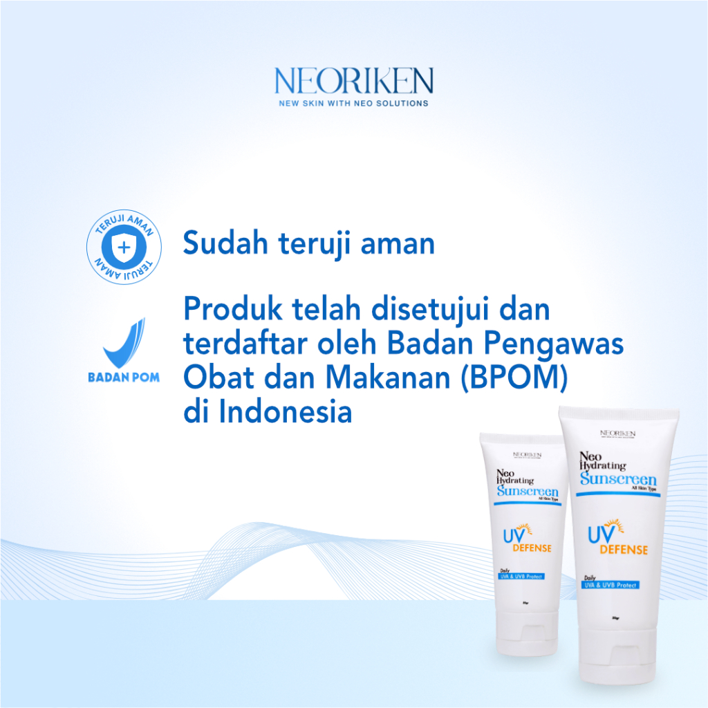 Neoriken Hydrating Sunscreen SPF 50 PA++++ 50gr | Daily UVA &amp; UVB Protect