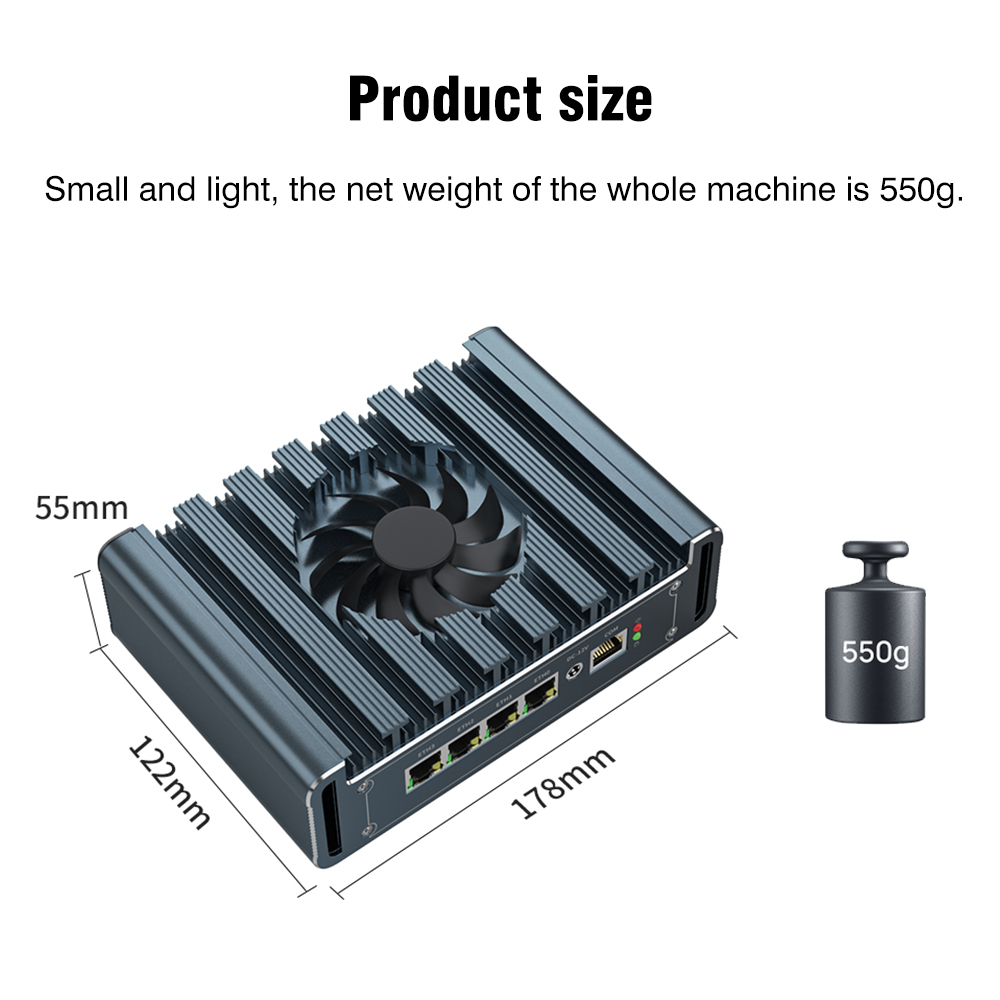 Industrial Mini PC G31F Core i3 1115G4 4Port LAN 2.5G Intel i226 HDMI Support Mikrotik PFsense Router