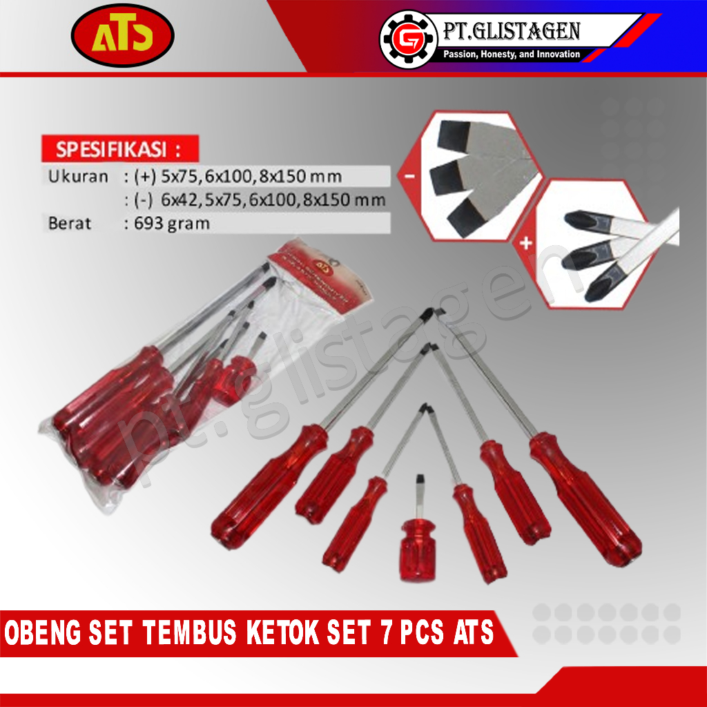 Obeng Set Tembus Ketok SET 7 Pcs ATS HIGH QUALITY