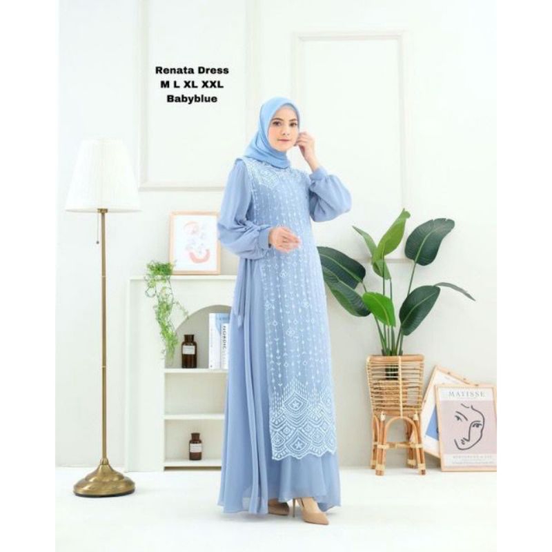 RENATA DRESS 2IN1 | GAMIS RESMI ACARA KONDANGAN ATAU JAMIAH PENGAJIAN