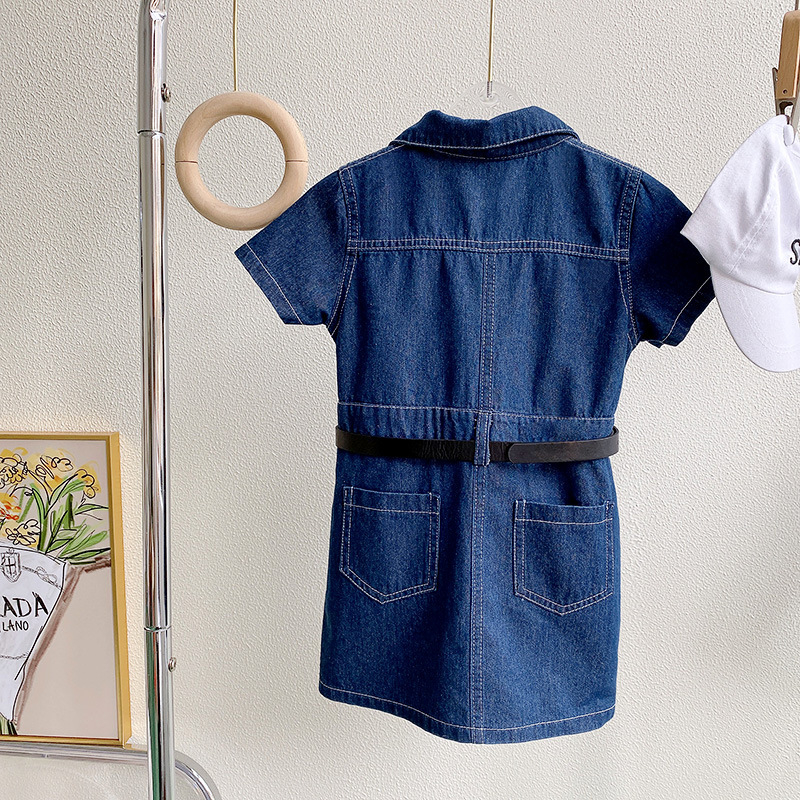 Dress Jeans Anak Import Premium Terusan Jins Baju Rok Denim Anak Perempuan