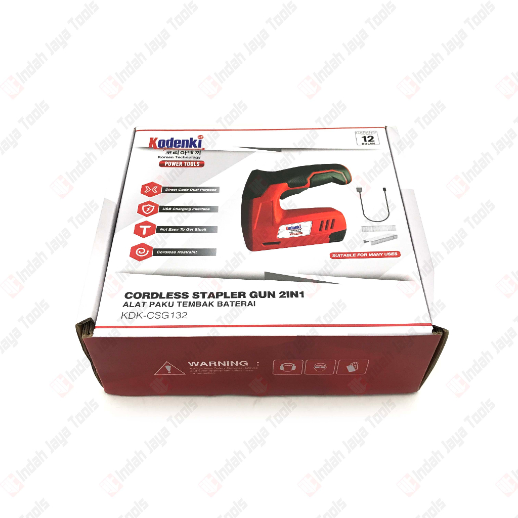 KODENKI CSG132 Cordless Stapler 2in1 Mesin Paku Staples Tembak Baterai