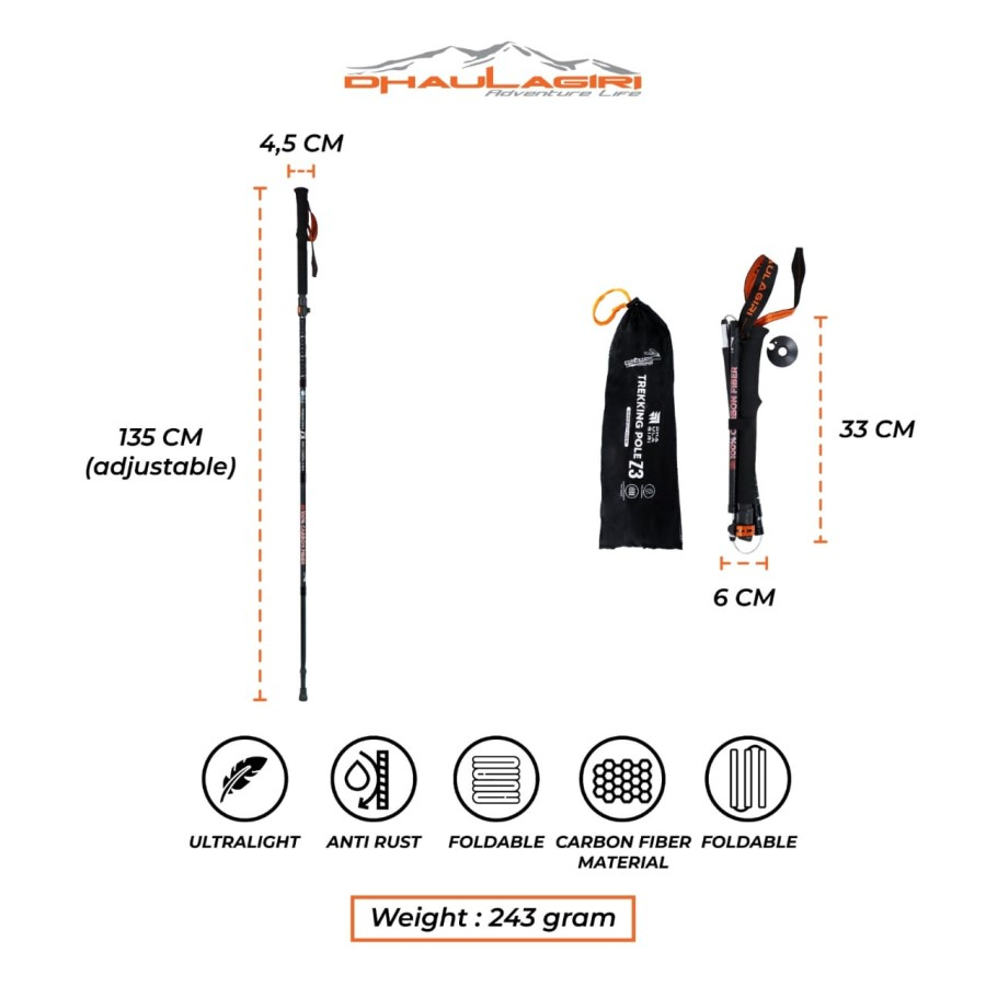 Trekking Pole Carbon Dhaulagiri Z3