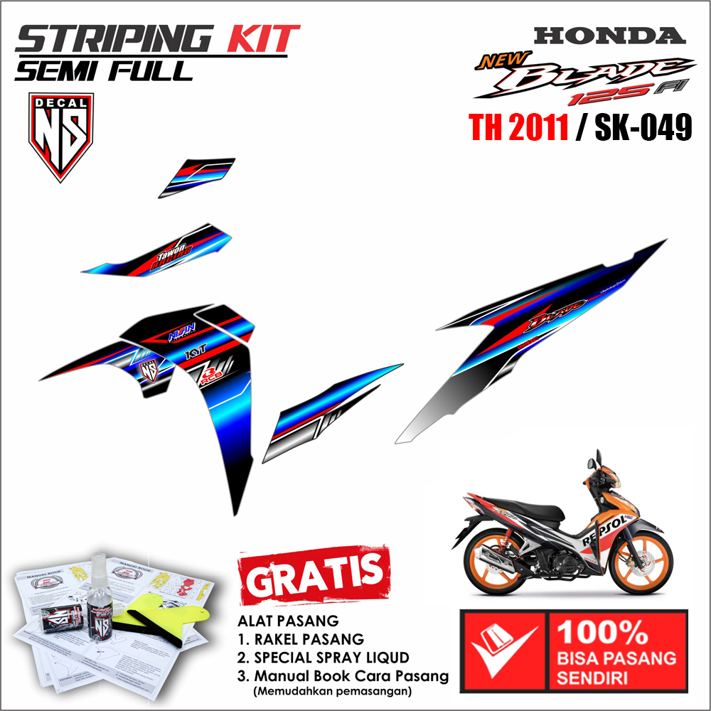 Striping Blade 125 Fi 2011 - Variasi Grafis SK 049