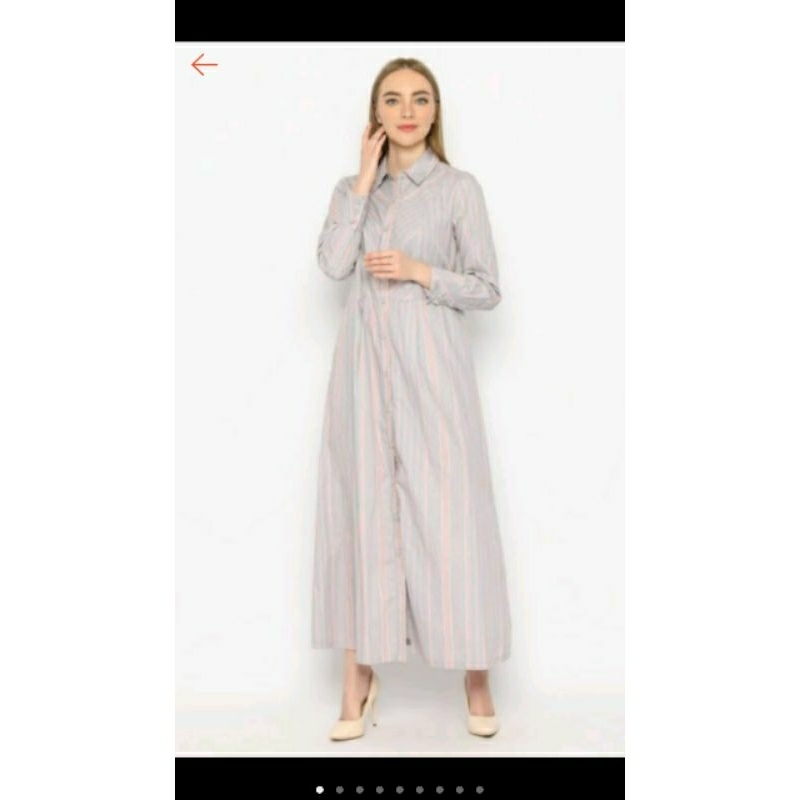 Novel Mice Gamis Salur Blue Pink