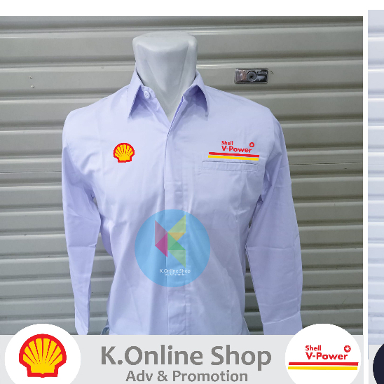 kemeja shell V power Seragam Shell V power Baju Shell V Power lengan panjang