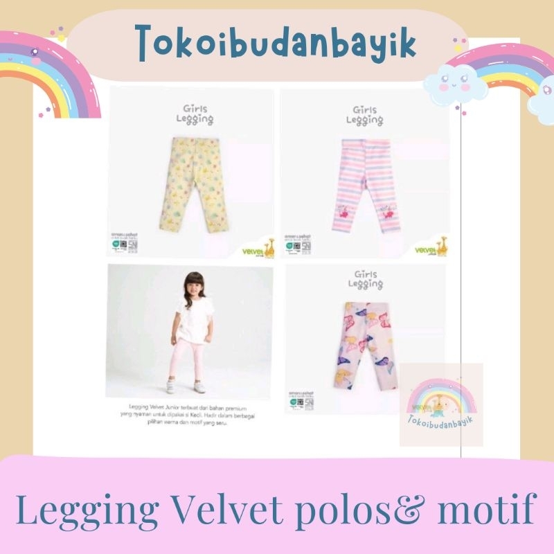 Velvet Junior Legging Bayi - Baby Girls Legging Print MOTIF 3BLN - 5THN