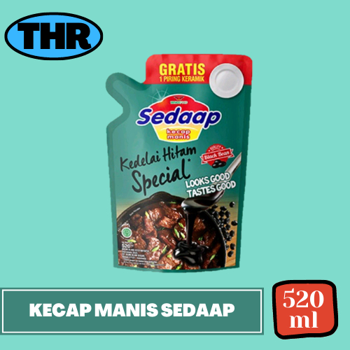 

Kecap Manis Sedaap 520ml+ GRATIS PIRING