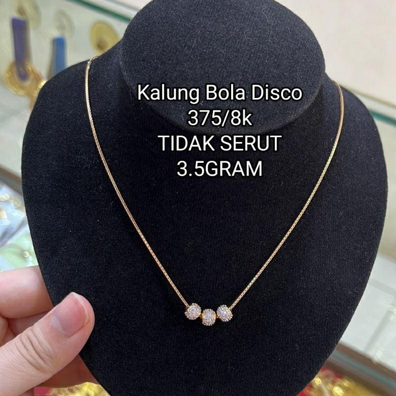 SET PERHIASAN KALUNG LIONTIN SET EMAS ASLI KADAR 375/8K