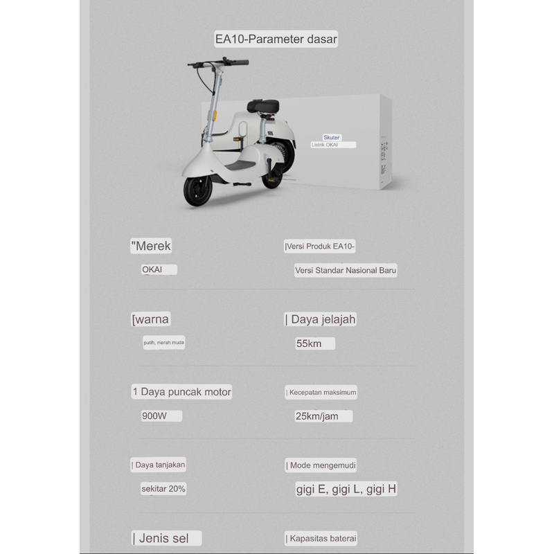 okai sepeda motor listrik mini lipat skuter kampus baterai lithium skuter mobil baterai lumba-lumba kecil