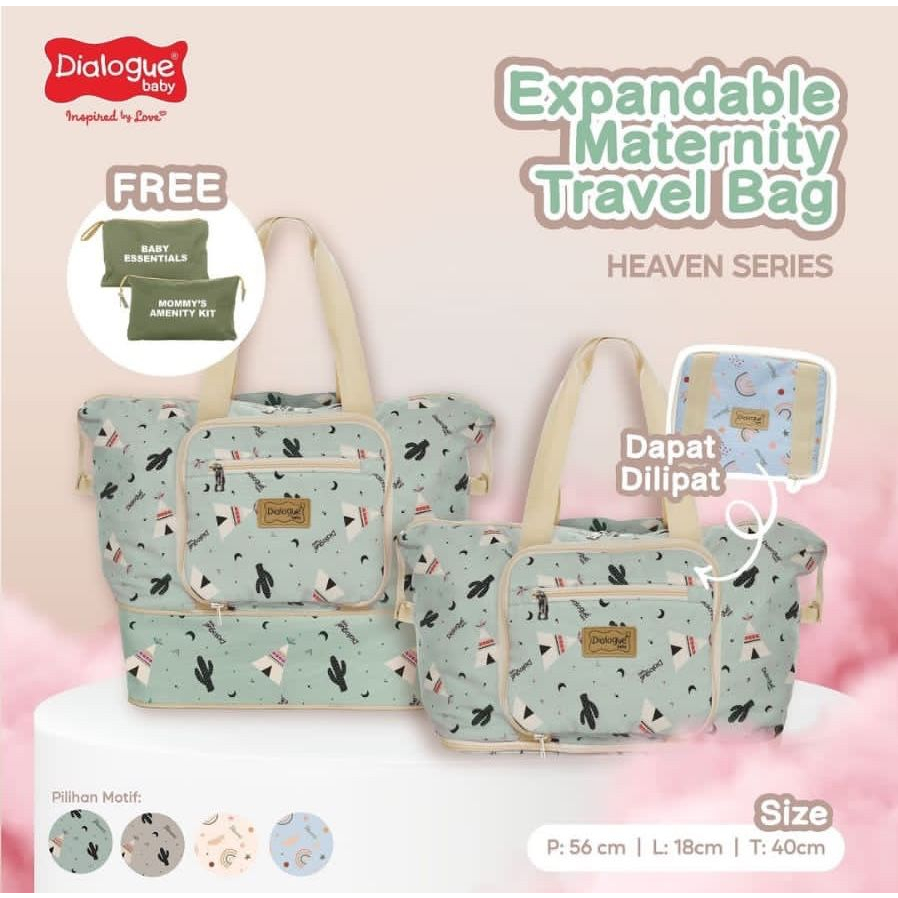 Dialogue DGT7517 Expandable Maternity Travel Bag Heaven Series - Tas Untuk Perlengkapan Mau Melahirkan