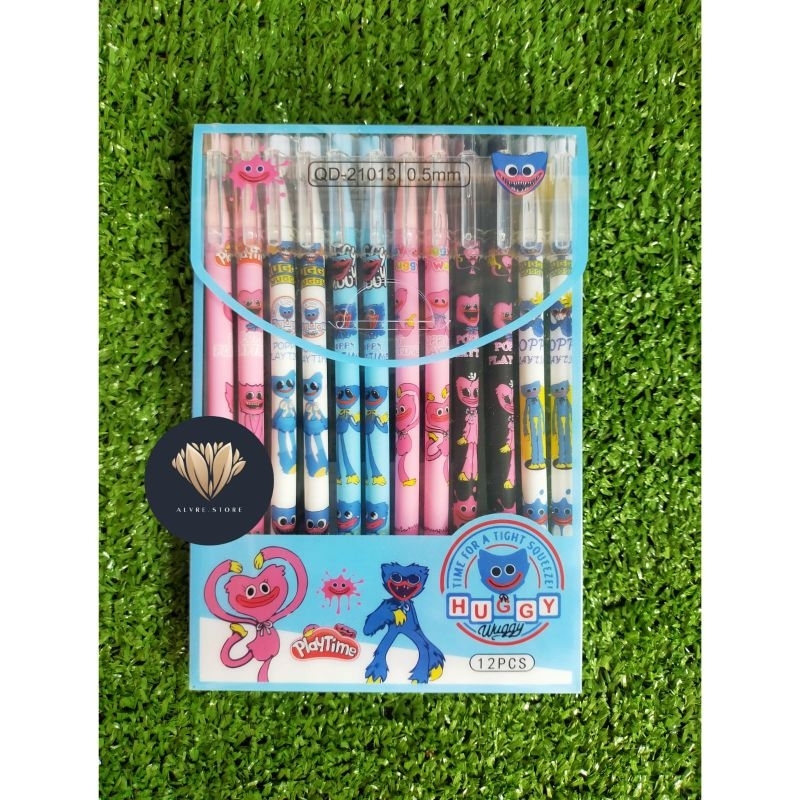 Pulpen Pen Gel Karakter Pulpen Bolpen Lucu Fancy Pena Gel Warna Hitam