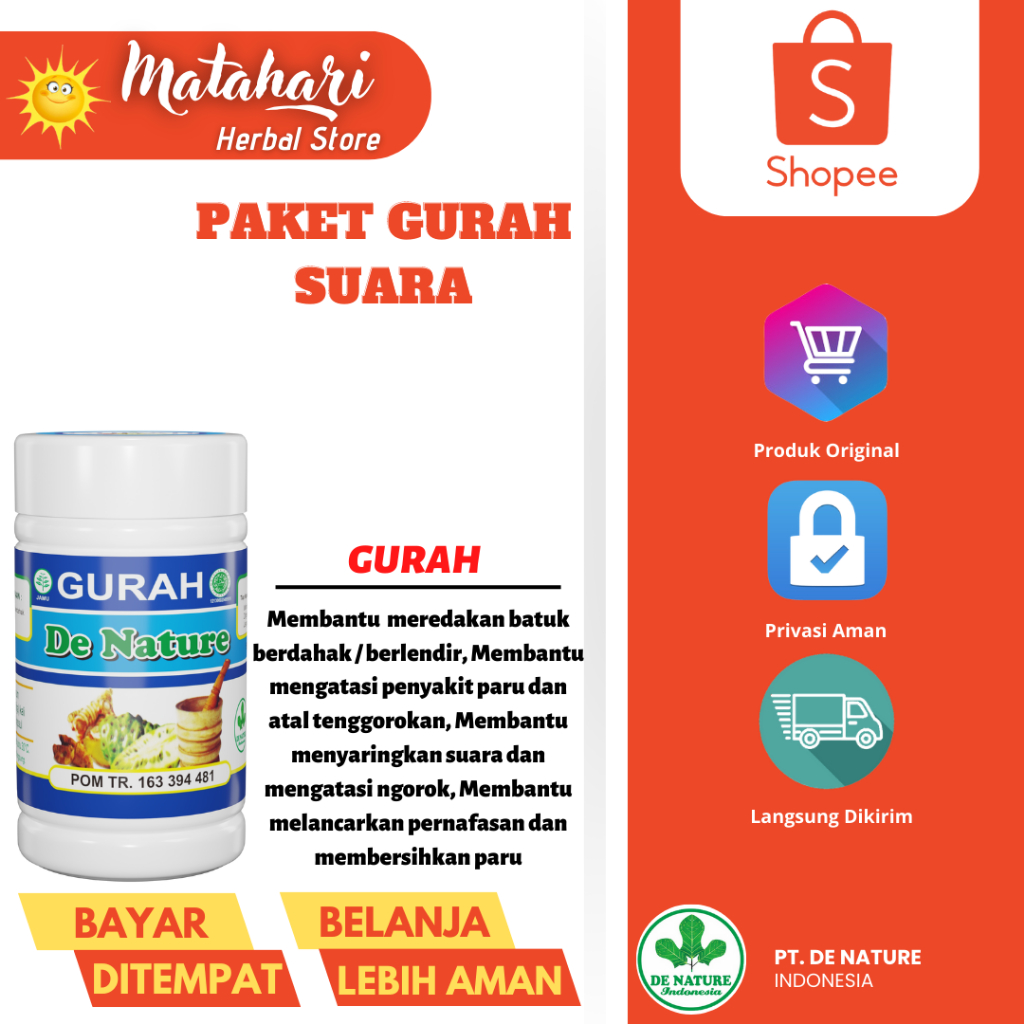 Obat Gurah Hidung dan Tenggorokan Alami-GURAH DENATURE ORIGINAL AMPUH