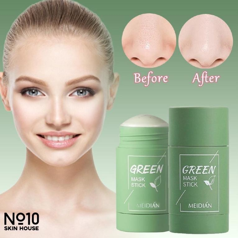 MEIDIAN GREEN TEA MASK CLEANSING CLAY STICK Wajah Bebas Komedo Jerawat dan Minyak Berlebih