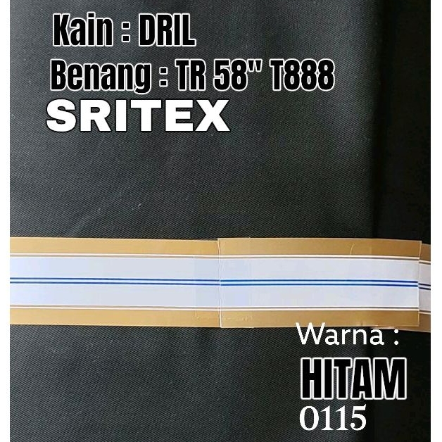KAIN DRIL SRITEX grade A Hitam, Navy, Abu tua, Army, Mocca