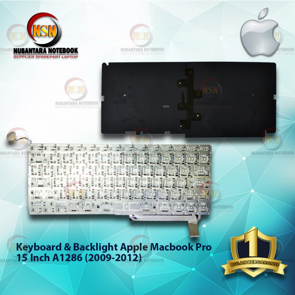 Keyboard + Backlight Apple A1286 US For Mac Pro 15” (MID 2009-2012)