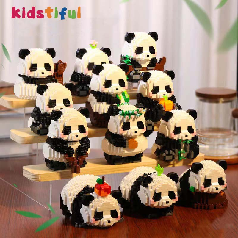 Nano blocks Seri Panda Blok Bangunan Mainan Blok Bangunan Blok Bangunan Konstruksi Nanoblocks Panda Blok Bangunan Panda