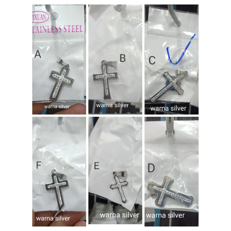 RTs58. Liontin titanium Salib untuk bandul kalung