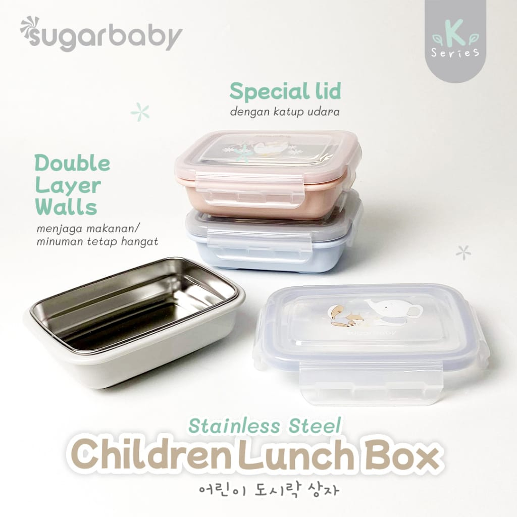 Sugar baby Stainless Steel Children Lunch box/ Kotak Makan Anak/ Kotak Bekal (SUSBOX320)