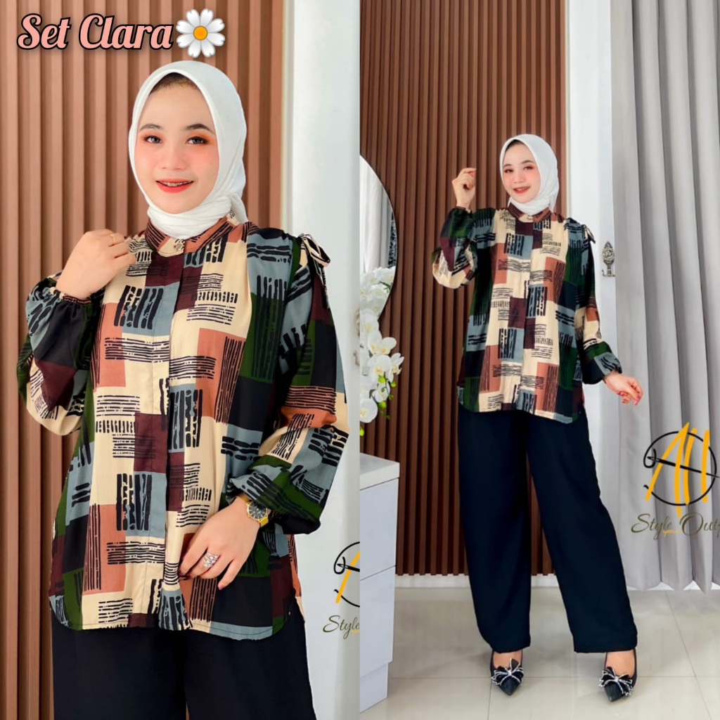 Clara Set by AH Style Outfit/celana cringkl/set Cringkel