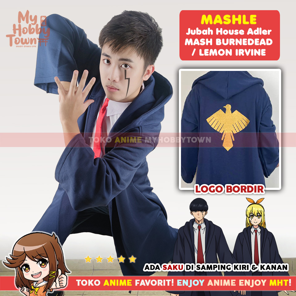 Jubah Cosplay Anime Mashle Jaket Hoodie House Adler Mash Burnedead Lemon Irvine Finn Ames Lance Crown Dot Barrett Rebecca Adler Coat Cloak