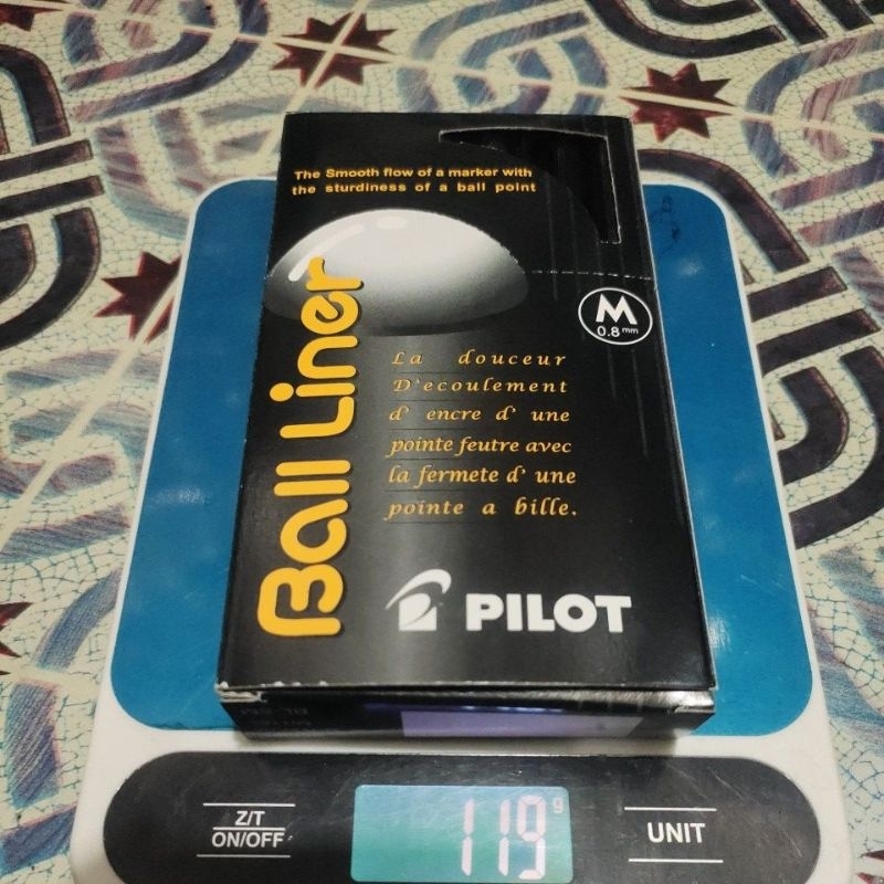 

pulpen pilot ball liner 0,8mm black / lusin