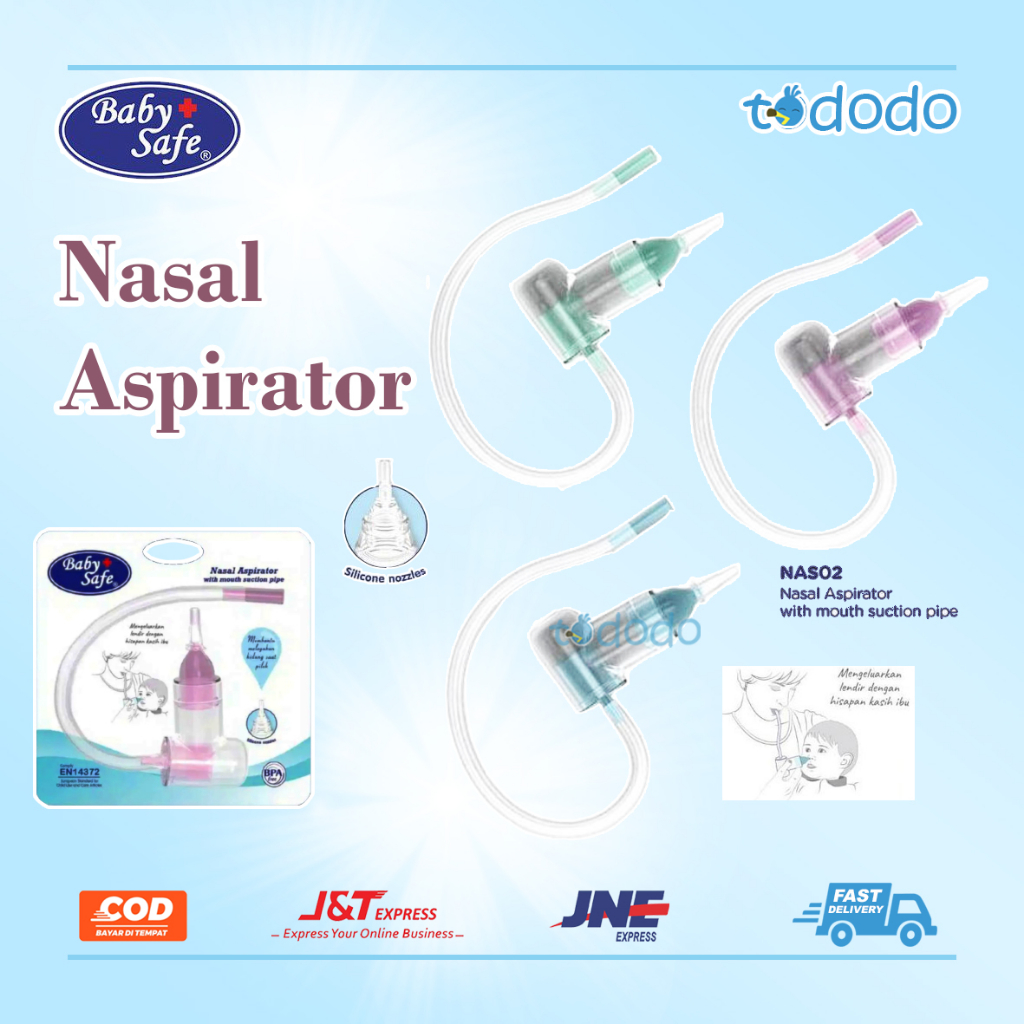 Baby Safe Silicone Nasal Aspirator with Pipe NAS02 - Sedotan Ingus / Pembersih Hidung Bayi NAS02