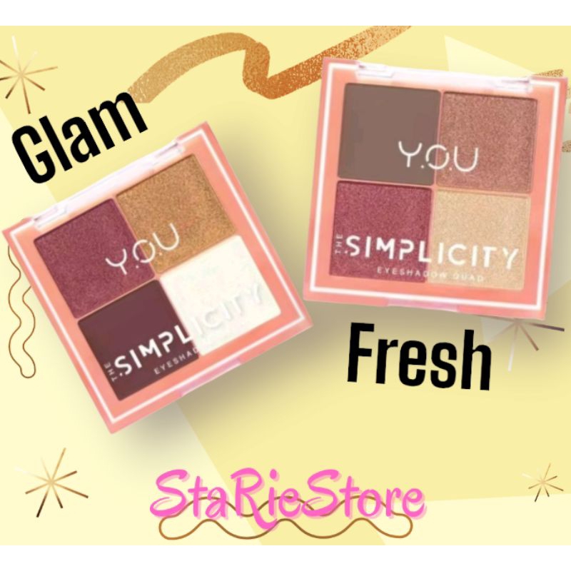 Termurah - YOU Simplicity Eyeshadow Quad Glam 05 & Fresh 06