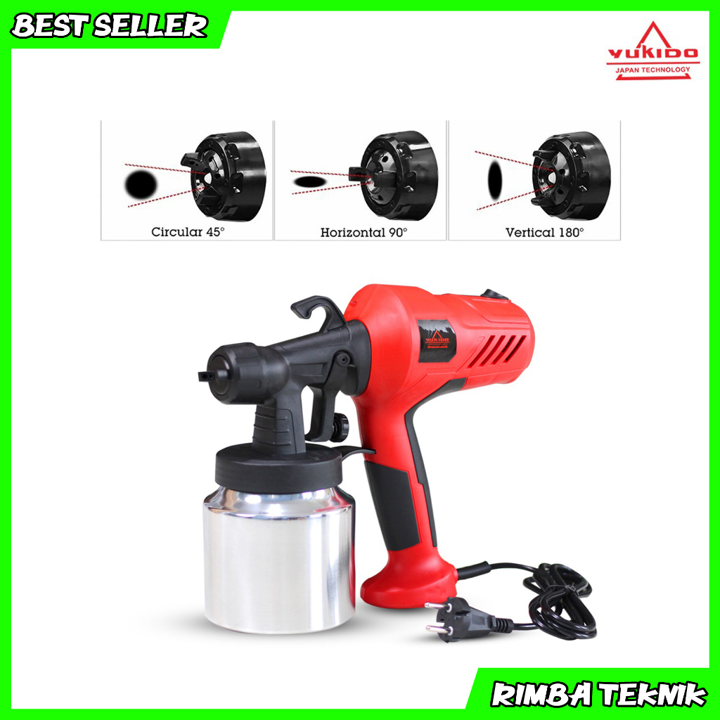 PROMO Spray gun elektrik electric sprayer gun RYU RSE800 Spray Gun Elektrik Semprotan Cat Listrik 800ml -untuk Mengecat Mobil, Furnitur Kayu, Dinding, Pekerjaan Kayu Kuas