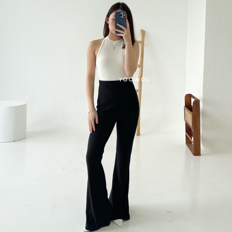 YOOWOL Ginza Pants / Flare Pants Celana Panjang Cutbray Wanita