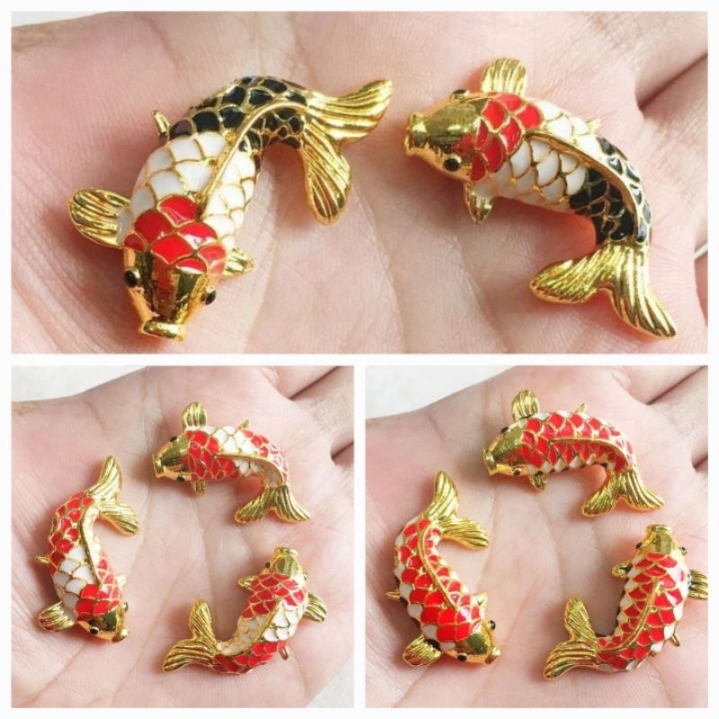Charm Xuping Ikan Koi | Ornamen Aksesoris Gelang Emas DIY Pembuatan perhiasan Gelang